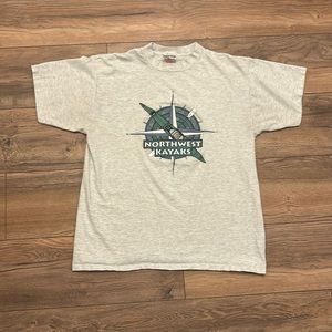 Vintage Northwest Kayaks Compass T Shirt Size Large Single Stitch